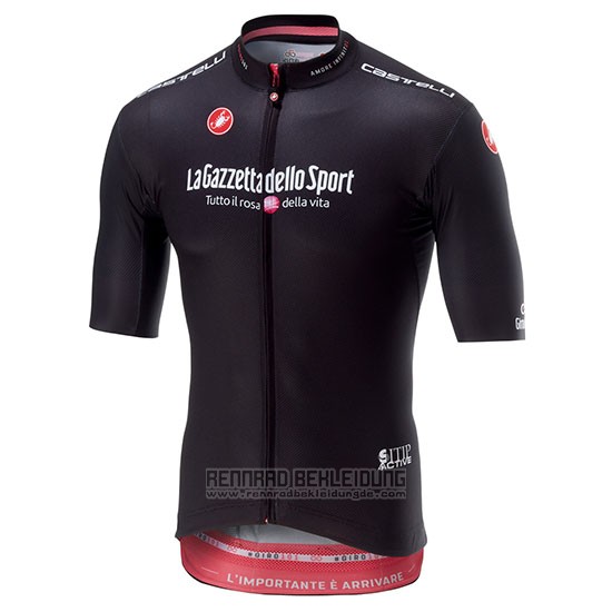 2018 Fahrradbekleidung Giro D'italien Shwarz Trikot Kurzarm und Tragerhose